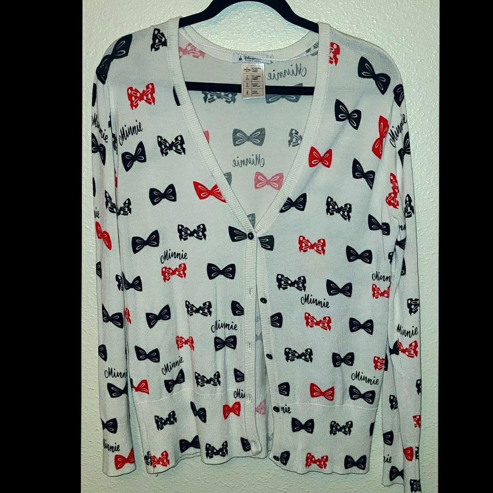 Disney Parks Minnie Mouse Bow Cardigan US M